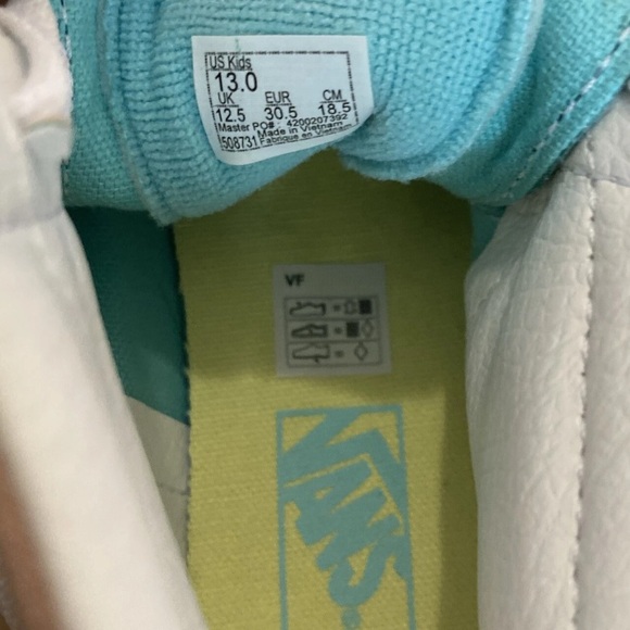 NWOT Van’s Kids Sk8-Hi Zip Sneaker in Pastel Color Block - Picture 6 of 6